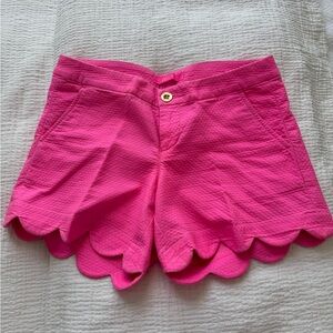 Lilly Pulitzer Pink High Waist Scalloped Shorts
